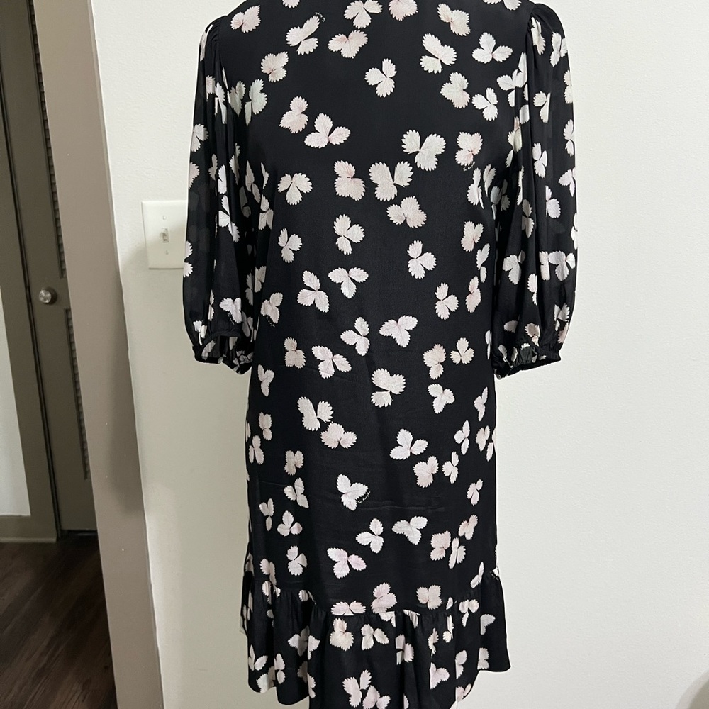 Elegant Black Floral Dress